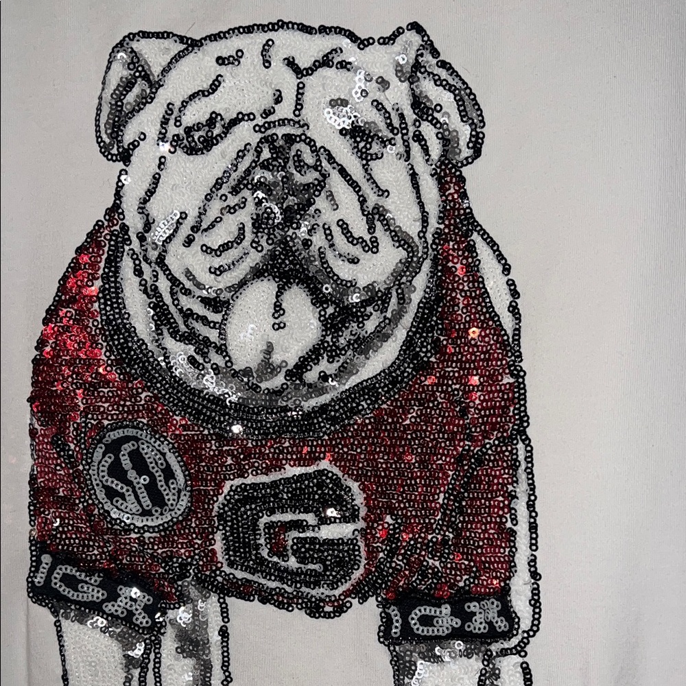 Bulldog Tops - Red, Black, White Sequin UGA Lot of 3!